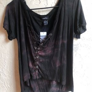 Rue 21 Tye dye denim shirt